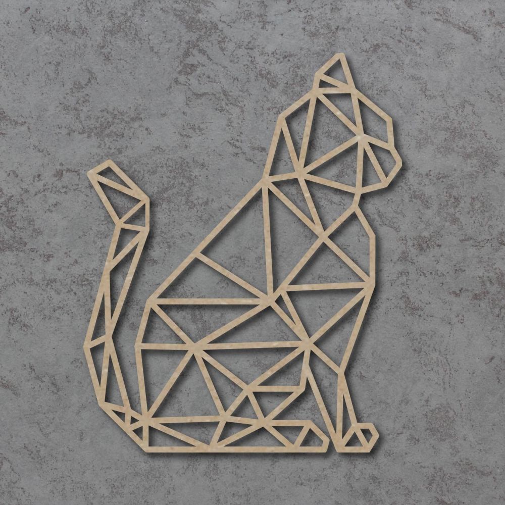 Geometric Cat Detailed Craft Shapes
