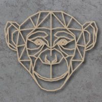 Geometric Monkey Detailed Craft Shapes