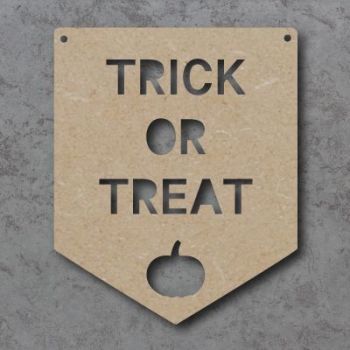 Trick Or Treat Flag Craft Sign