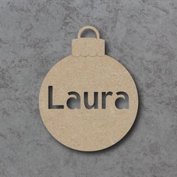 Personalised Cutout word Bauble