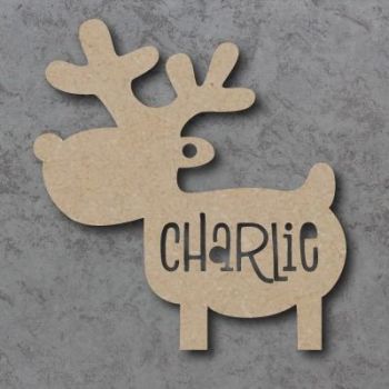Reindeer Personalised Cutout Bauble