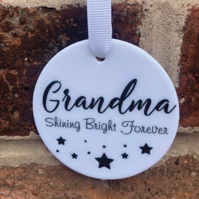 'Grandma Shining Bright Forever' hanging keepsake