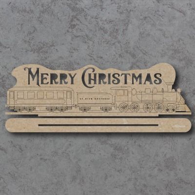Merry Christmas Train Freestanding Craft Sign