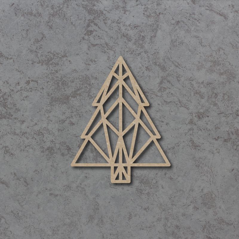 Geometric Christmas Tree Detailed Craft Shapes