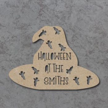 Halloween at the 'Your Name' Witches Hat Cutout Sign 