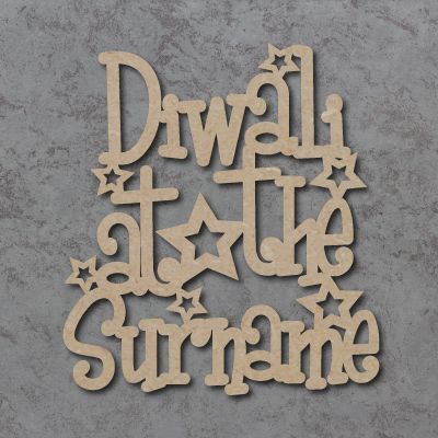 Diwali At The (FUNKY FONT) Craft Signs