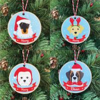 Personalised Printed Christmas Dog Bauble
