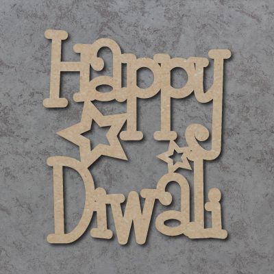 Happy Diwali (Funky Font)  Craft Signs
