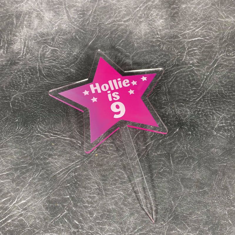 Star Printed Cake Topper (more colours available)
