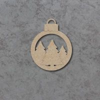 Snowy Forest Bauble Craft Shapes