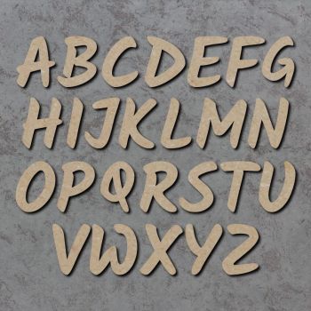 Kalam Font Single mdf Wooden Letters  **PRICE PER LETTER**