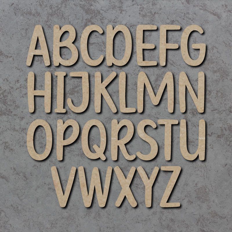 Cute Font Single mdf Wooden Letters  **PRICE PER LETTER**