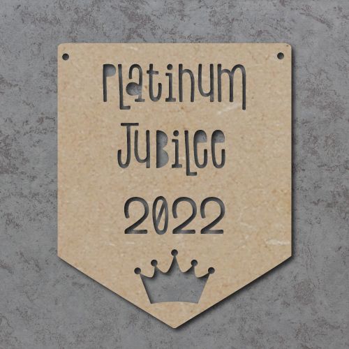 Platinum Jubilee 2022 Day Flag Craft Sign