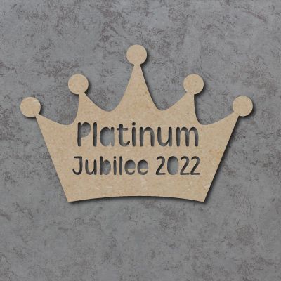 Crown Platinum Jubilee Cutout Shape