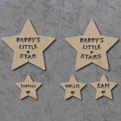 Personalised Daddy's Little Stars Craft Sign