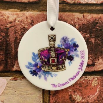 The Queen's Platinum Jubilee hanging keepsake