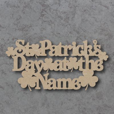 St Patrick's Day at the 'Your Name' Craft Sign (Belshaw Font)