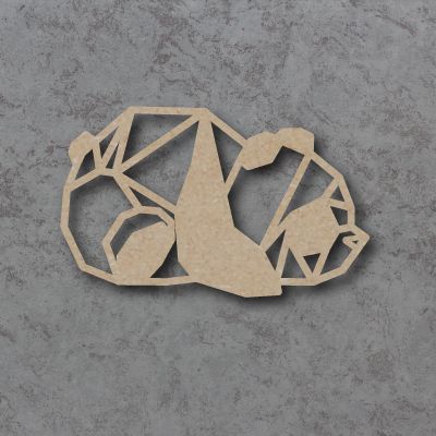 Geometric Panda Side Profile Detailed Craft Shapes