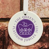 The Queen's Platinum Jubilee Official Symbol hanging keepsake