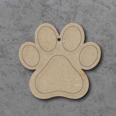Dog Paw 02 Detailed Craft Shapes