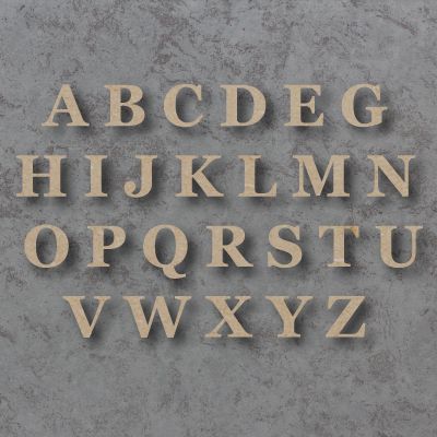 Georgia Bold Font Single Wooden MDF Letters UK