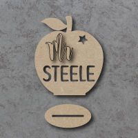 Freestanding Personalised Apple with Cutout Name 02