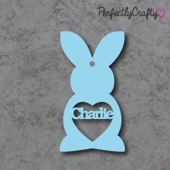 Bunny Personalised Acrylic Craft Shapes BLUE