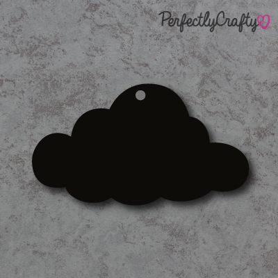 Cloud 01 Acrylic Craft Shapes BLACK