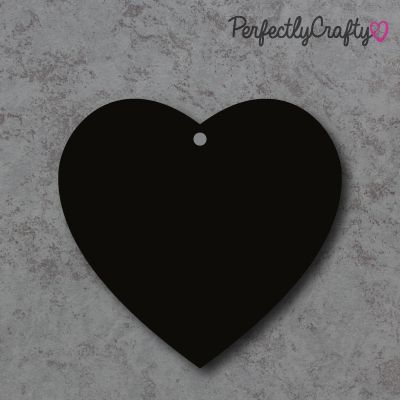 Heart Acrylic Craft Shapes BLACK