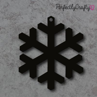 Snowflake 01 Acrylic Craft Shapes BLACK