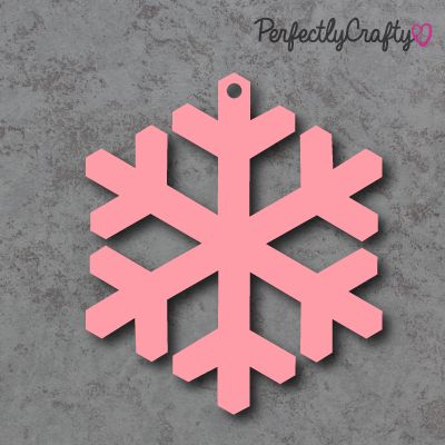 Snowflake 01 Acrylic Craft Shapes PINK