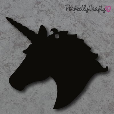 Unicorn Head Acrylic Craft Shapes BLACK