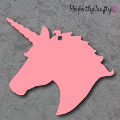 Unicorn Head Acrylic Craft Shapes PINK