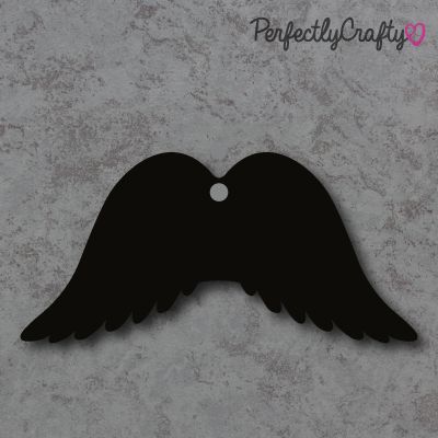 Wings Acrylic Craft Shapes BLACK
