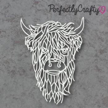 Geometric Cow 02 Acrylic Shape - WHITE & CLEAR, acrylic crafts, acrylic blanks, acrylic crafting blanks