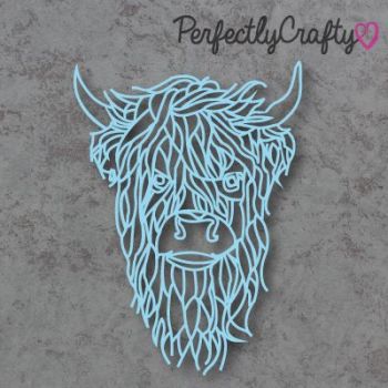 Geometric Cow 02 Acrylic Shape - BLUE, acrylic crafts, acrylic blanks, acrylic crafting blanks