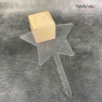 Clear Acrylic Star Cake Topper, acrylic crafts, acrylic blanks, acrylic crafting blanks