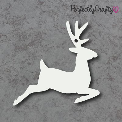 Reindeer Acrylic Craft Shape - WHITE & CLEAR, acrylic blanks, acrylic craft