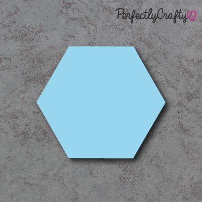 Hexagon Acrylic Craft Shapes BLUE, acrylic crafts, acrylic blanks, acrylic 