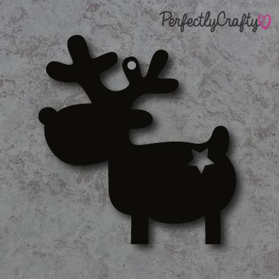 Acrylic Reindeer 02 Shapes BLACK, acrylic crafts, acrylic blanks, acrylic c
