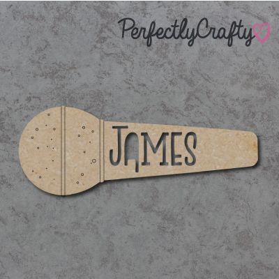 Personalised Microphone MDF Craft Shape 