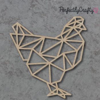 Geometric Chicken Detailed Craft Shapes