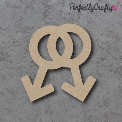 Male and Male Symbol Blank Craft Shapes