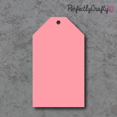 Acrylic Tag Shape PINK, acrylic crafts, acrylic blanks, acrylic crafting bl