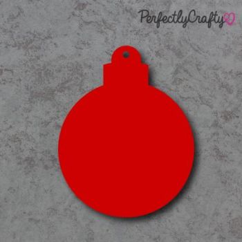Bauble Acrylic Craft Shape - RED,  acrylic crafts, acrylic blanks