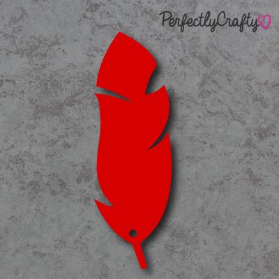Feather Acrylic Craft Shapes RED, acrylic crafts, acrylic blanks, acrylic c