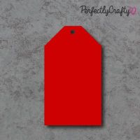 Acrylic Tag Shape RED, acrylic crafts, acrylic blanks, acrylic crafting blanks