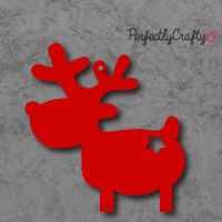 Acrylic Reindeer 02 Shapes RED, acrylic crafts, acrylic blanks, acrylic crafting blanks