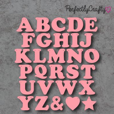 Acrylic Letter Bunting Shapes **PRICE PER LETTER** PINK, acrylic crafts, ac