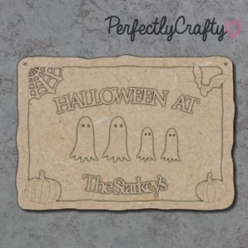 Personalised Halloween Ghost Plaque